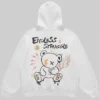 teddy white hoodie