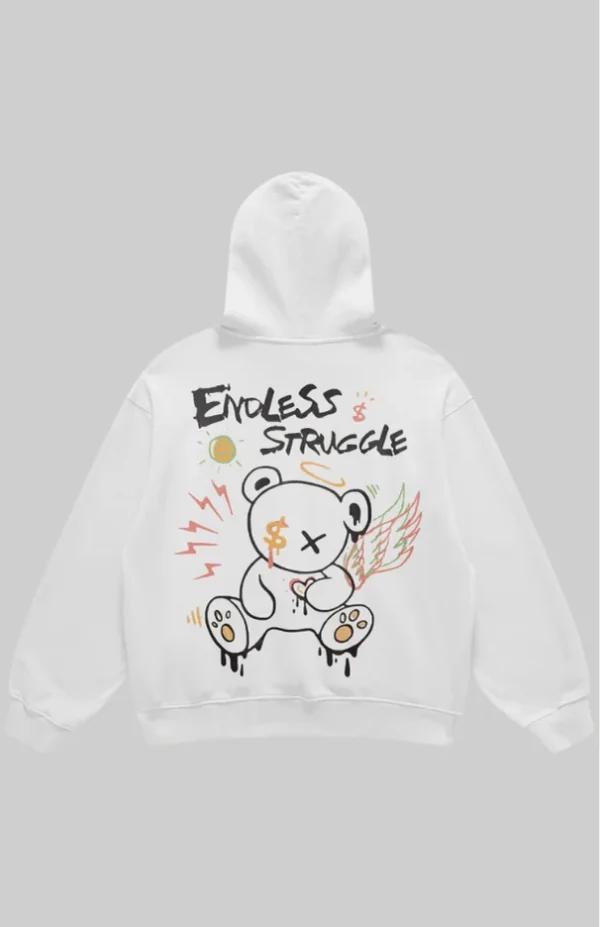 teddy white hoodie