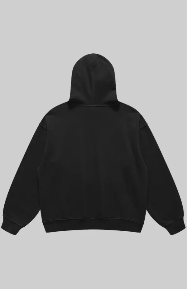 Black solid hoodie