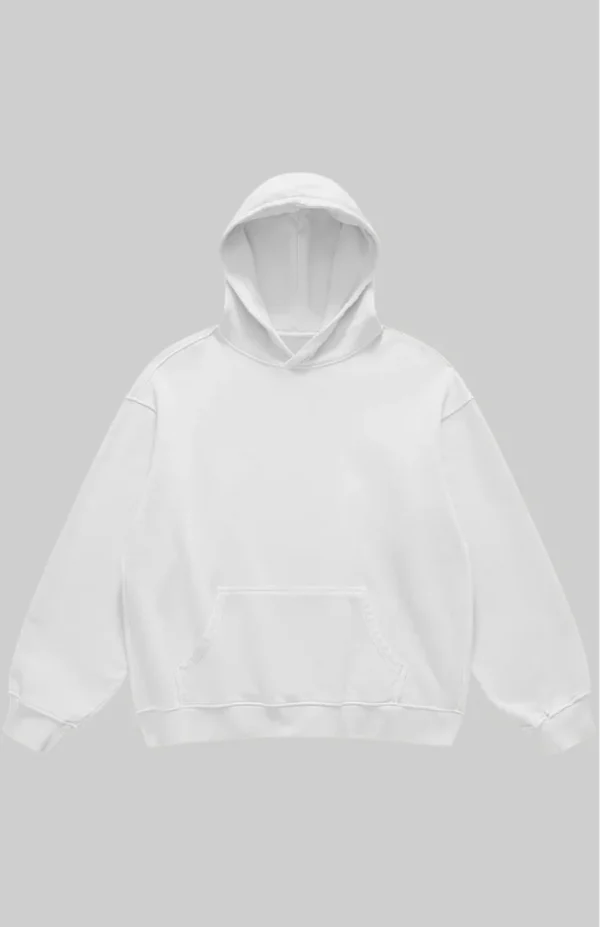 White solid hoodie
