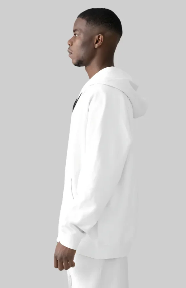 White zipper hoodie