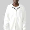 White zipper hoodie