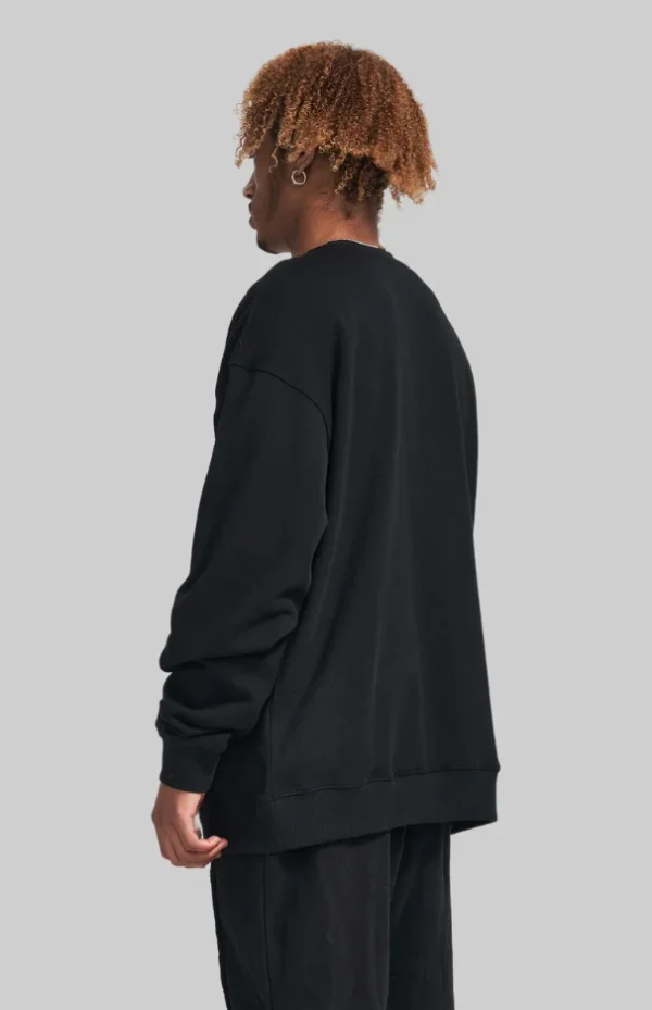 black sweatshirt