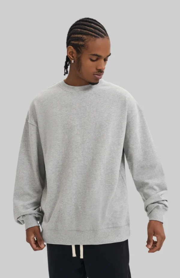 grey sweatshirt